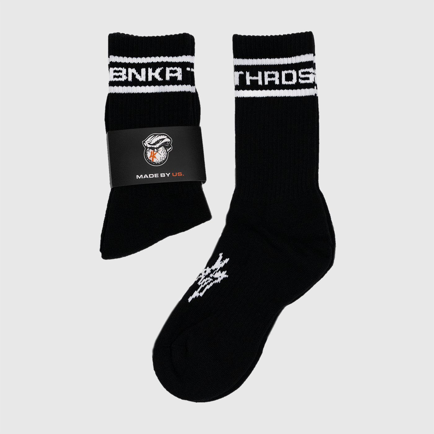 4K Wordmark Sock Black