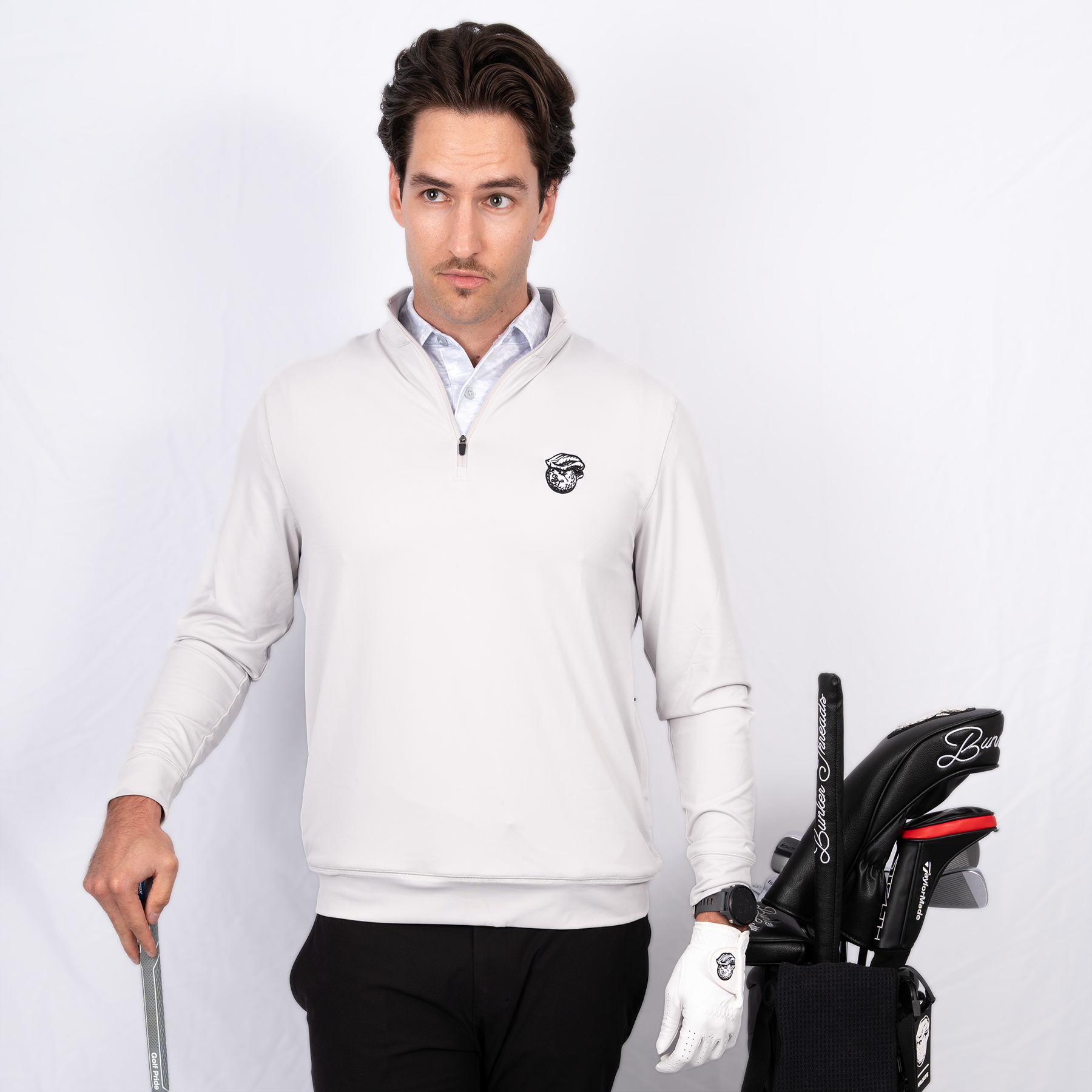 The Stone Performance 1/4 Zip Mock Neck